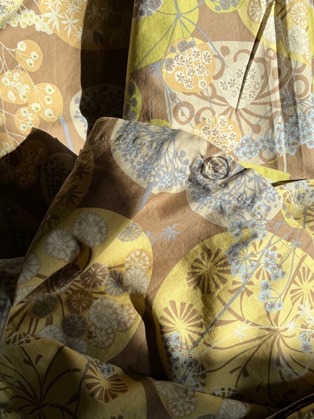 The Company Store Brown, Yellow and Green and Blue Botanical Duvet Cover - Picture 5 of 6